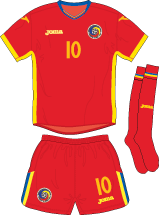 Romania team jersey kit 1 (c) Soccerphile.