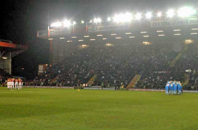 The Dolman Stand at a Bristol City home game vs rivals Bristol Rovers.