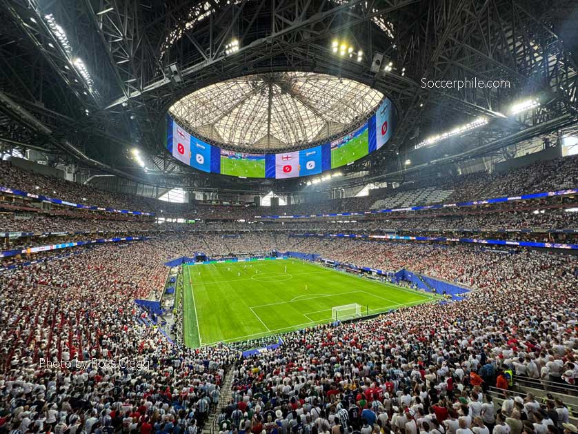 The video board at Atlanta Stadium.