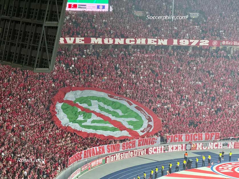 Bayern tifo at German Cup Final 2026.
