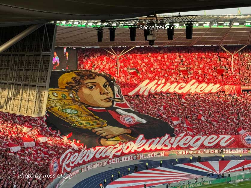 Bayern tifo at German Cup Final 2026.
