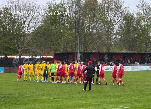 Pre-match handshakes.