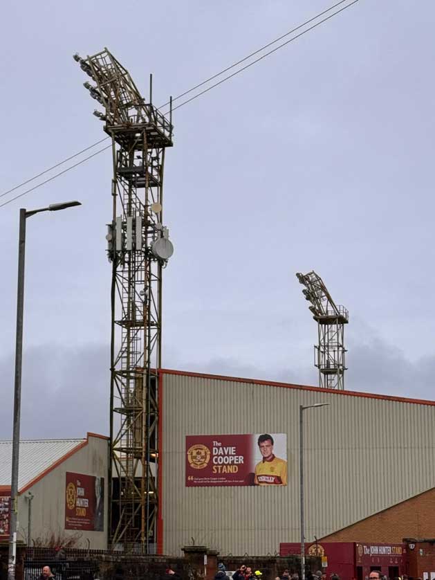 Davie Cooper Stand at Fir Park, home of Motherwell FC.
