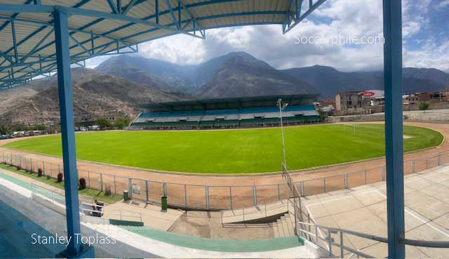 Soccer ground in Caraz, Peru Estadio Municipal Gerardo Lara Guerrero.