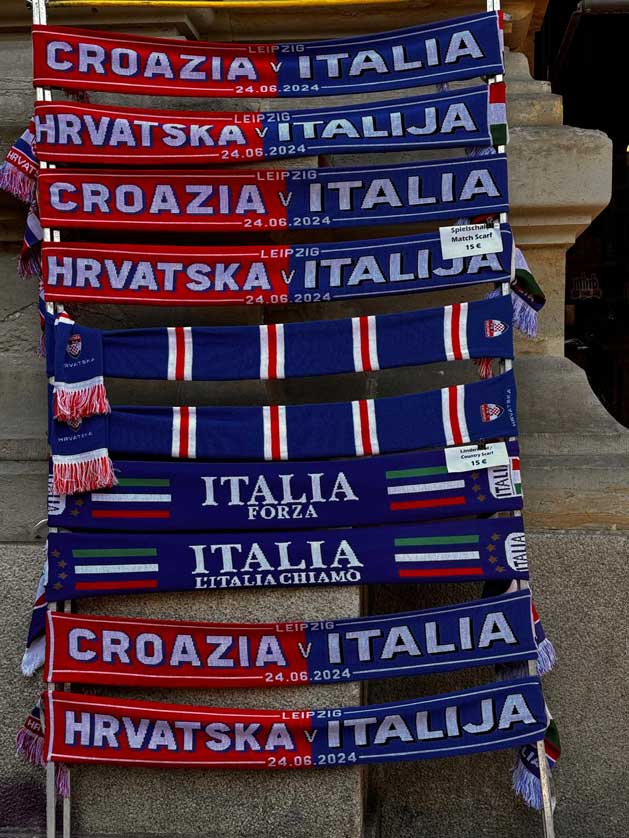 Italy - Croatia scarves, June 24.