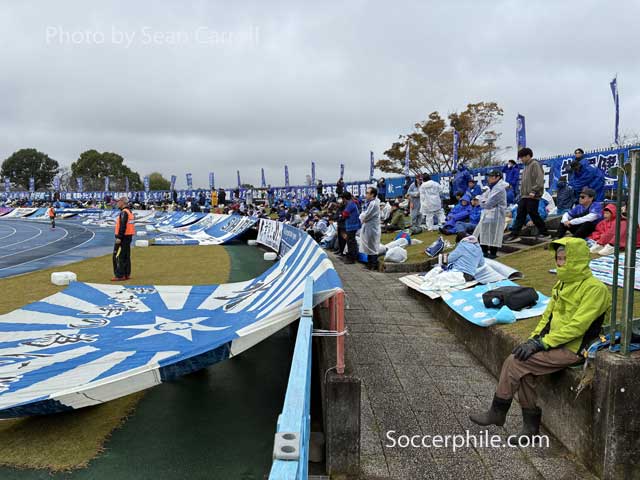 Behind the goals can get wet.