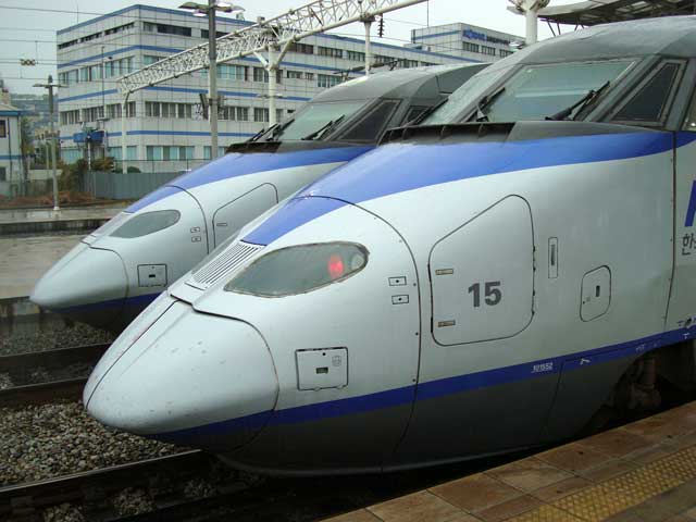Korean KTX train.