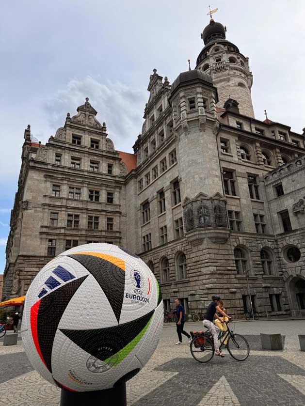 Giant football, Leipzig.