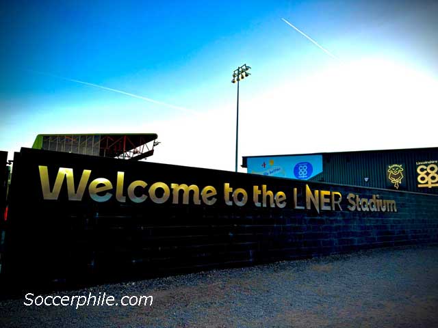 The stadium is the home of Lincoln City.