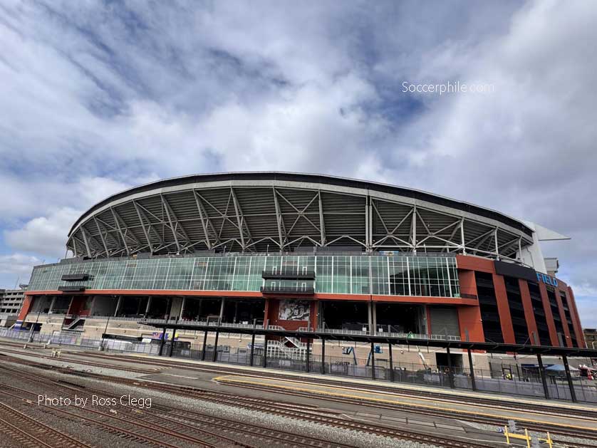 View of the stadium exterior.