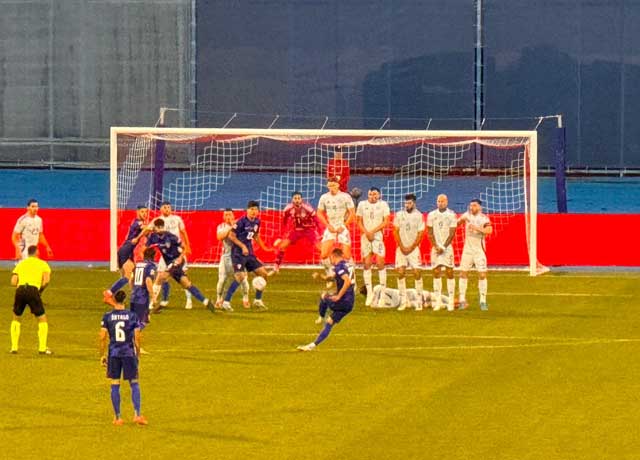 Action from Croatia v Scotland.