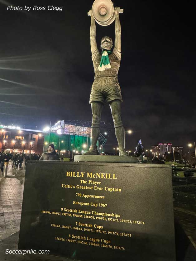 Celtic captain Billy McNeill lifts the European Cup in 1967.