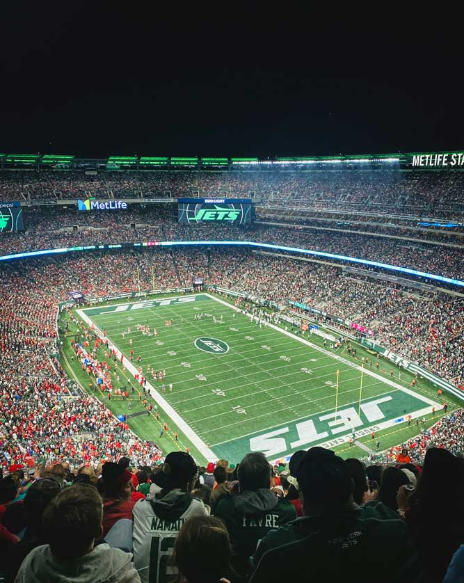 NY Jets at the arena.
