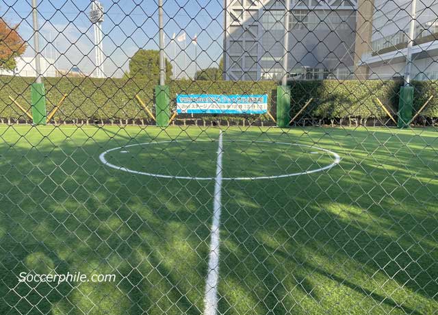 Futsal pitch.
