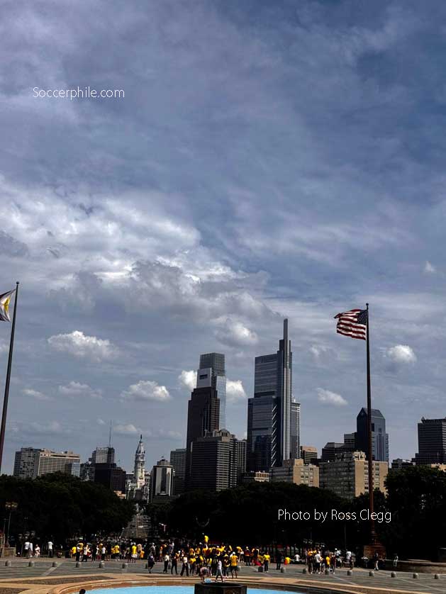 Philadelphia skyline.