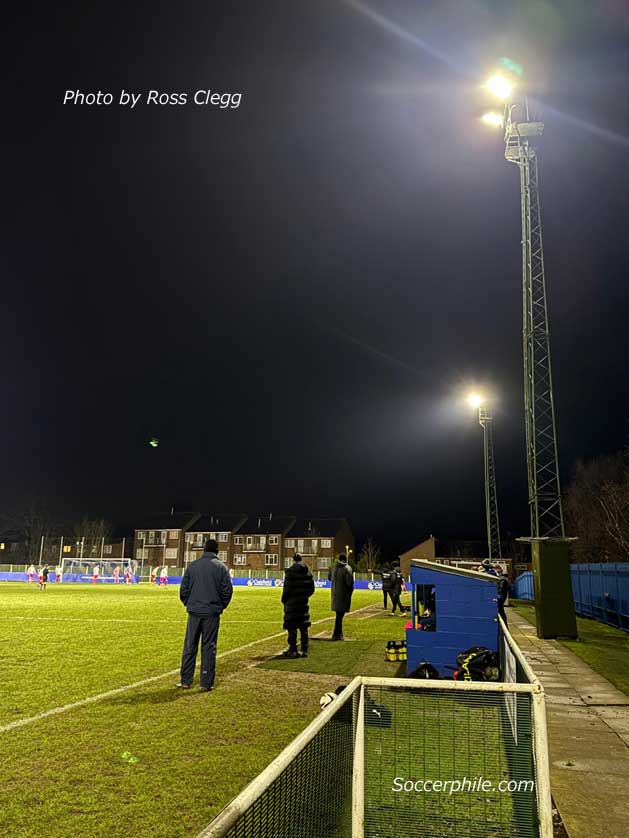 On the touchline.
