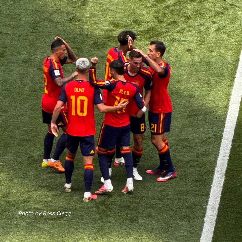Spain celebrate.