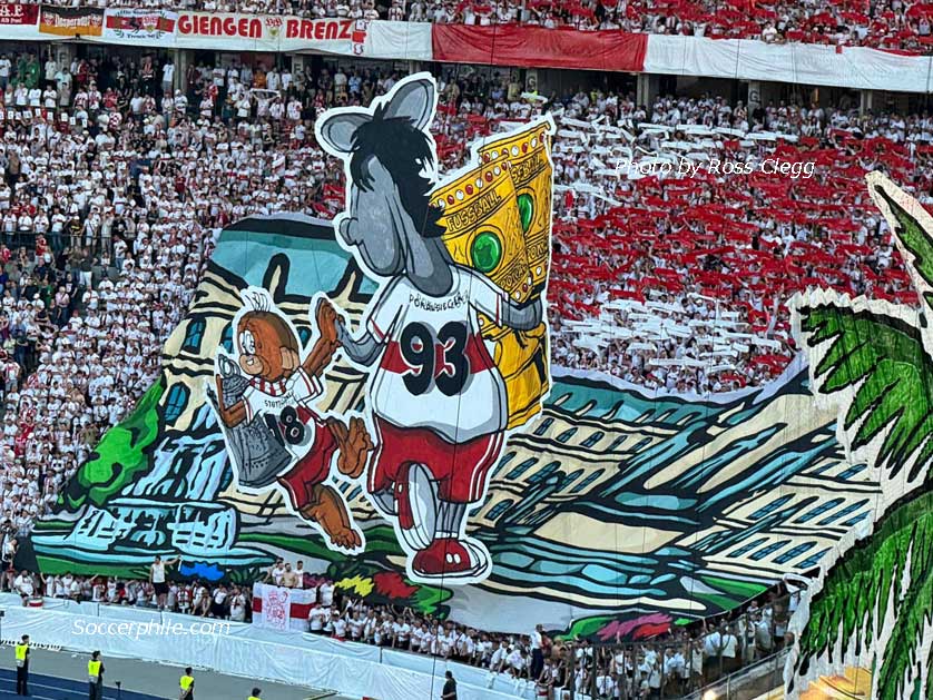 Stuttgart tifo at German Cup Final 2026.