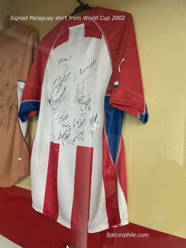 Signed Paraguay shirt from the 2002 World Cup.