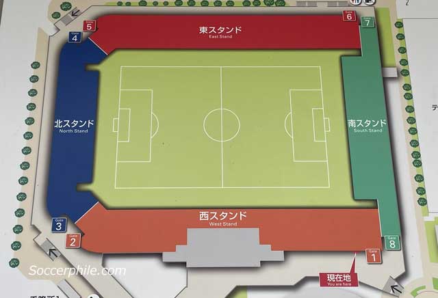 The stadium layout.