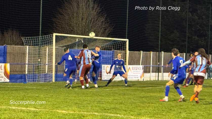 Pinxton FC in the all blue kit.