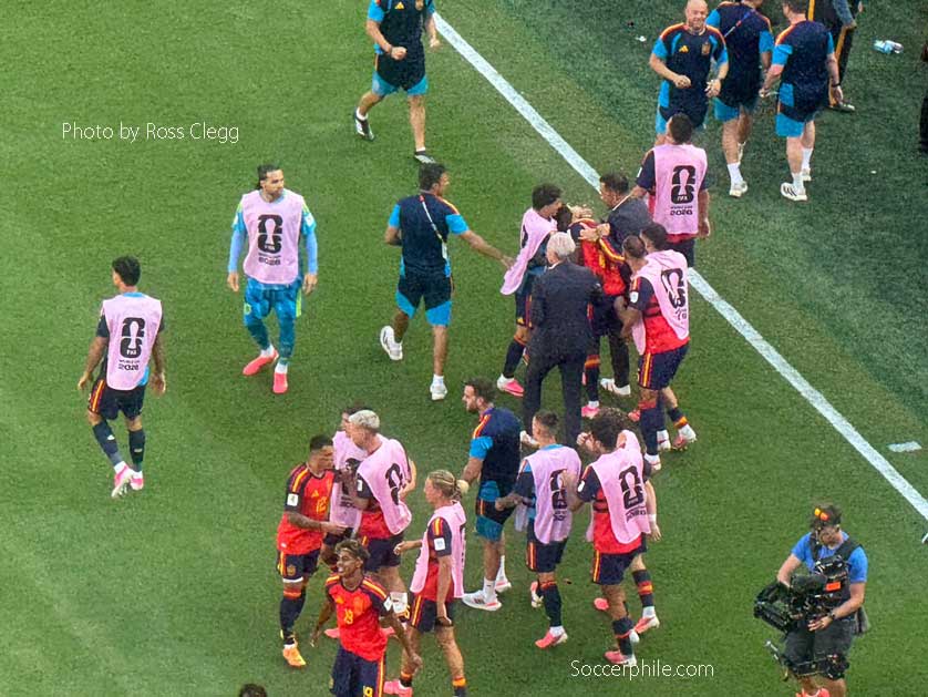 Spain celebrate.