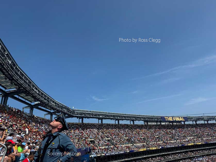 Security looks to the skies.