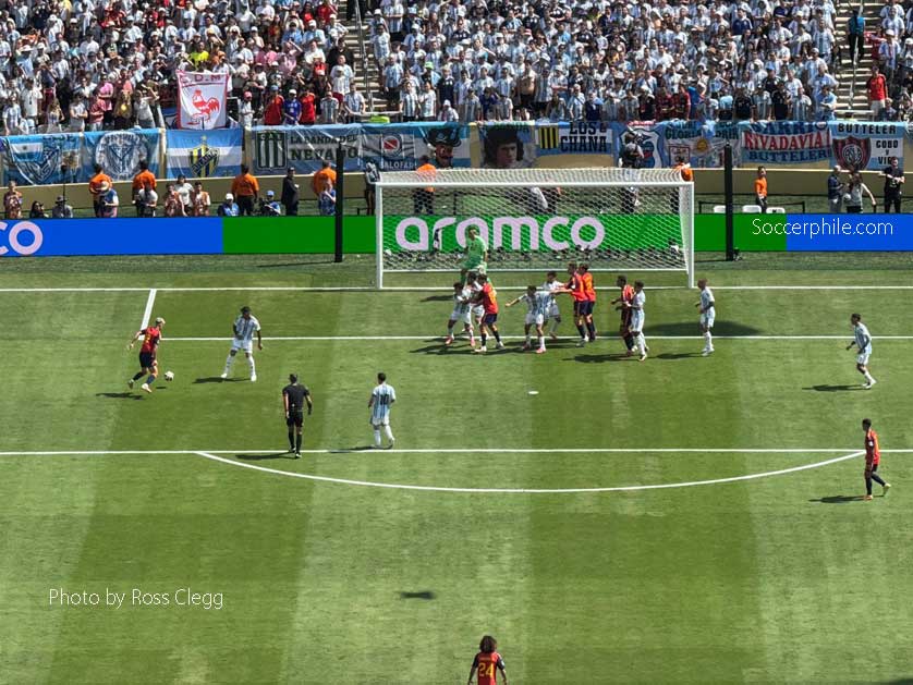 Spain had most of the play.