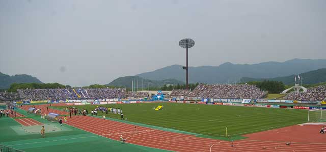 Yamagata Park Athletic Stadium.