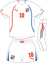 Czech Republic team jersey kit 2 (c) Soccerphile.