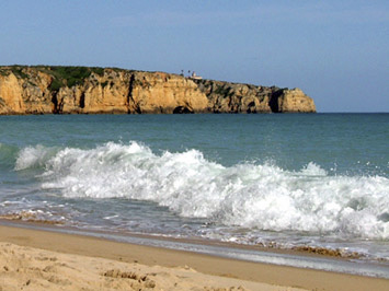 Algarve beach and cliffs.