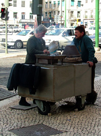 Lisbon chestnut sellers.