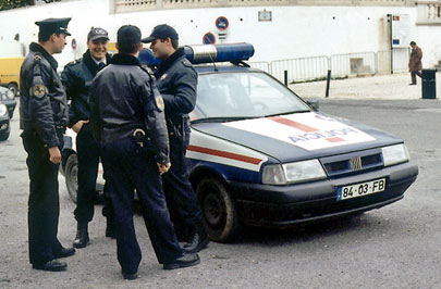 Police with car.