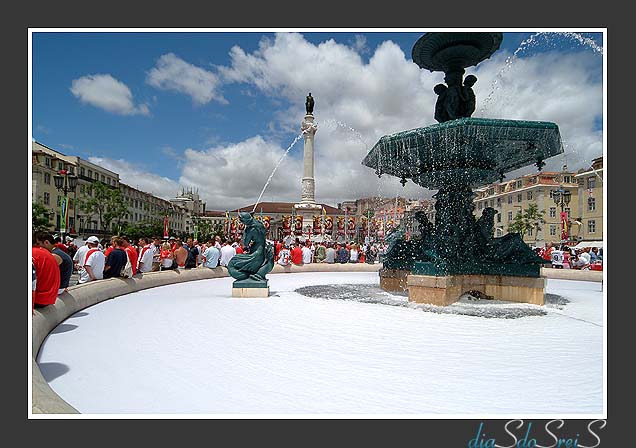 The Famous Beer Fountain at Rossio.