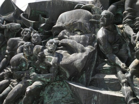 Karl Marx Monument at Leipzig University, Main Building by Lars Gohler.