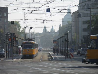 Friedrich Ebert Street with a view to the Federal Administrative Court, Leipzig by Lars Gohler.
