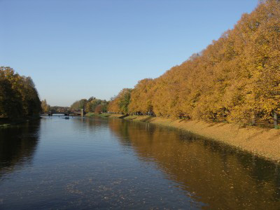 Elster Canal Leipzig in Autumn colors, Leipzig by Lars Gohler.