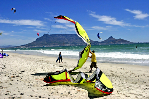 Kite Surfing, Cape Town, South Africa.