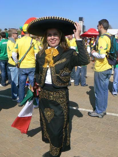 Mexico Senorita in Sombrero, World Cup 2010, South Africa.