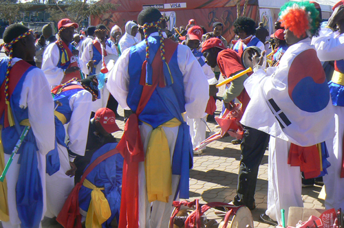 South African Fans Support South Korea, World Cup 2010, South Africa.
