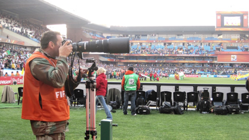Cameraman, World Cup 2010, South Africa.