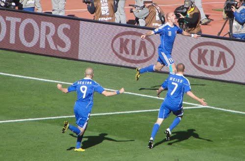 Slovakia Celebrate, World Cup 2010, South Africa.