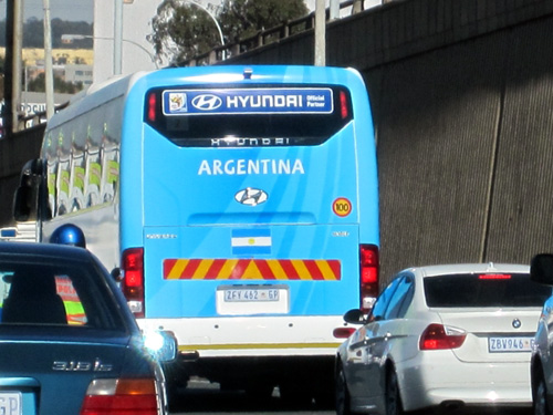 Argentina Team Bus, World Cup 2010, South Africa.